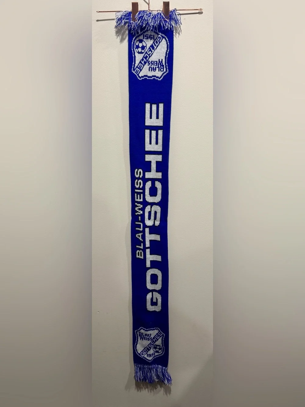 Blau Weiss Gottschee Soccer Scarf NYC Football Club Supporters Schal